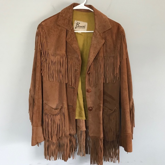 Vintage Jackets & Blazers - Berman’s vintag leather fringe jacket boho western